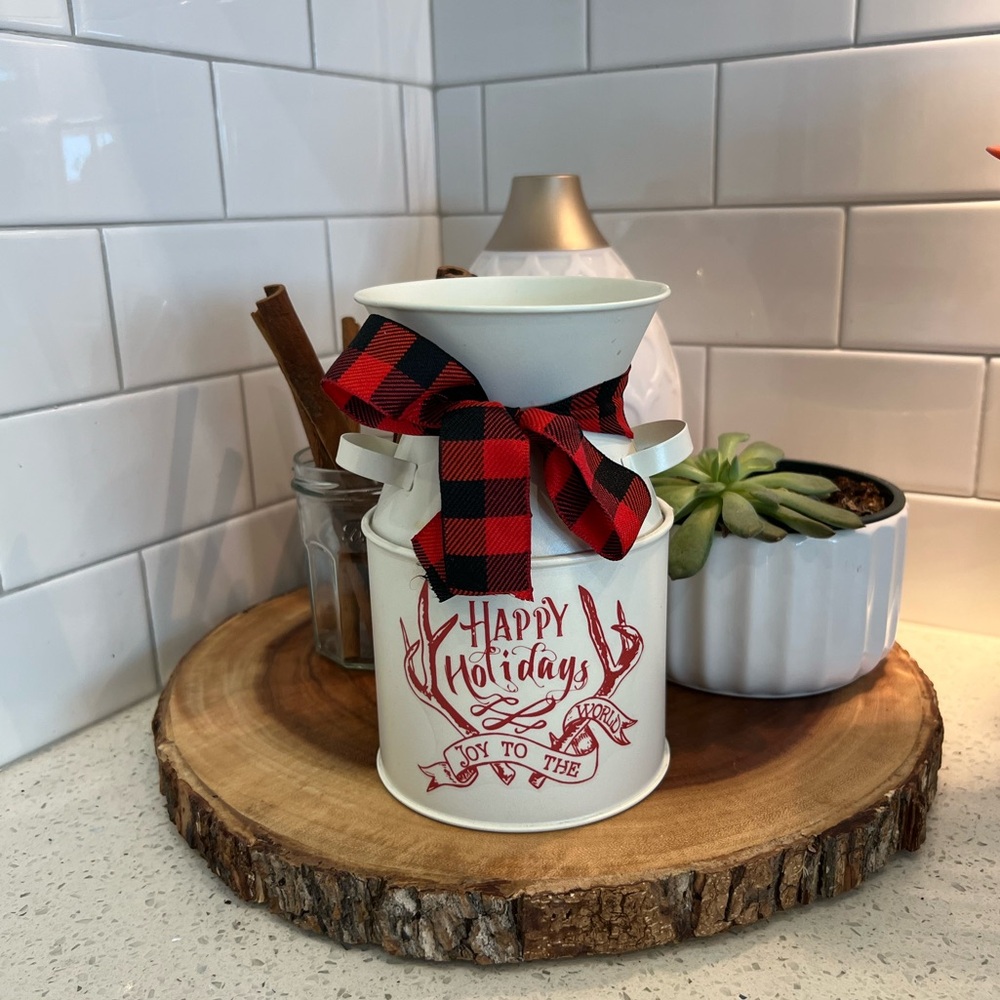 Decorative Christmas Milk Tin
